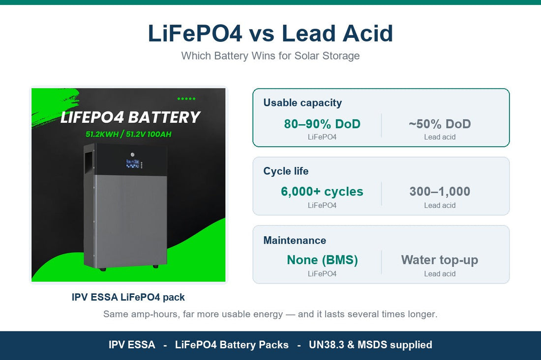 LiFePO4 Battery vs Lead Acid: A Practical Comparison for Solar Storage