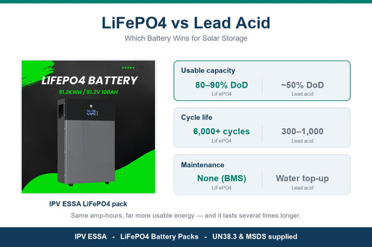 LiFePO4 Battery vs Lead Acid: A Practical Comparison for Solar Storage