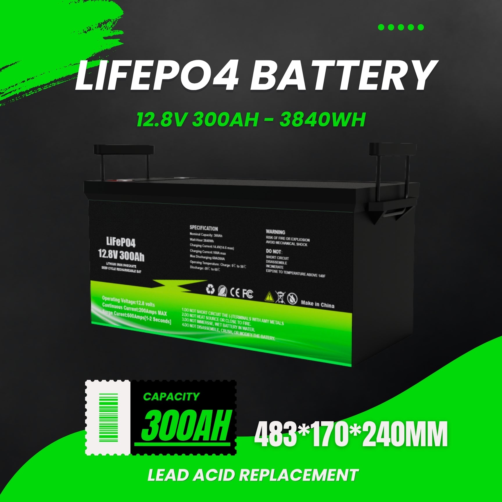 3.84KWh LiFePO4 Battery - IPV Solar